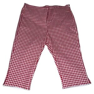 Cotton On Red Gingham Capri Pants 90s Fitted Size 12 NWT
